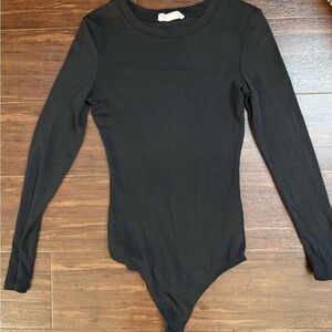 Elodie Black Long Sleeve Bodysuit